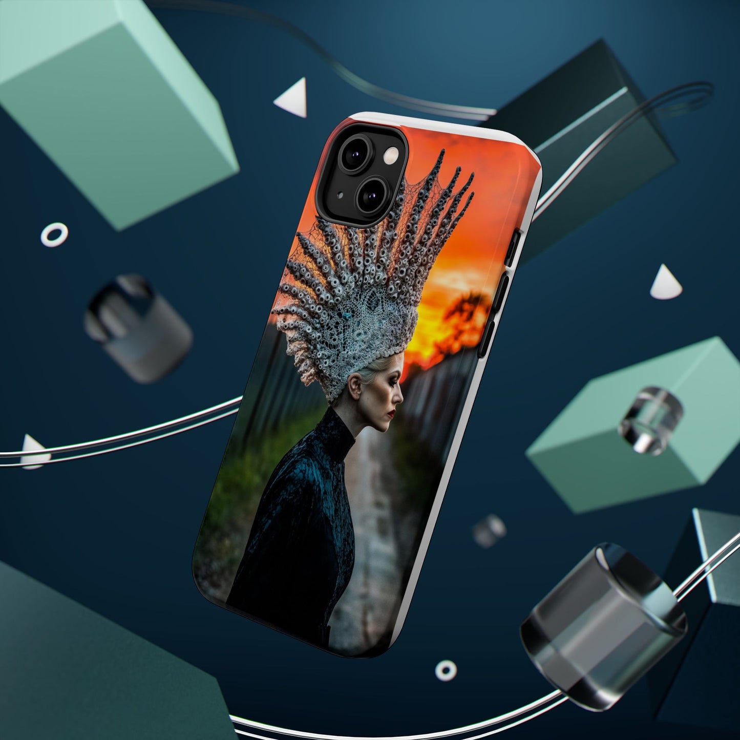 Sunset Goddess" Magnetic Wireless Charging iPhone Case by Moxie Jay