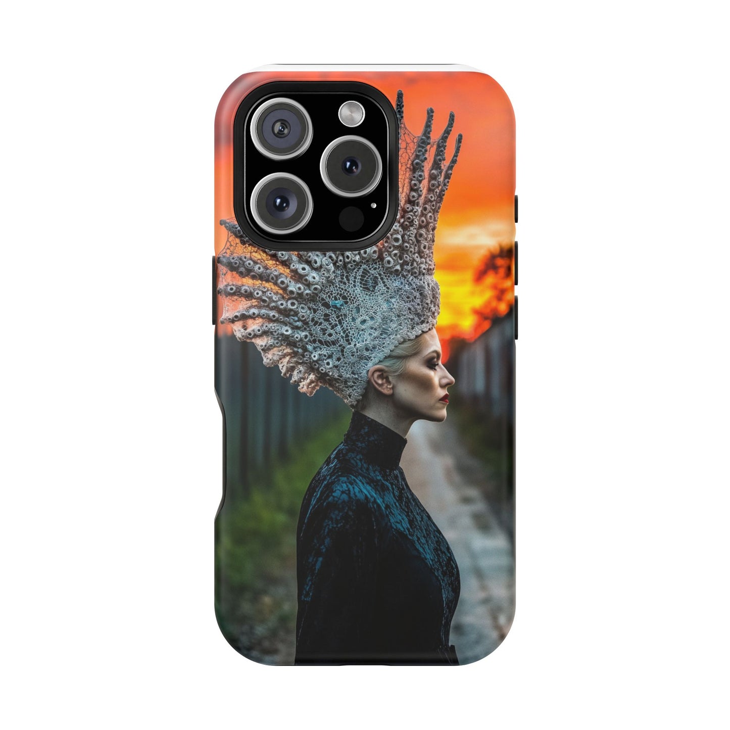 Sunset Goddess" Magnetic Wireless Charging iPhone Case by Moxie Jay