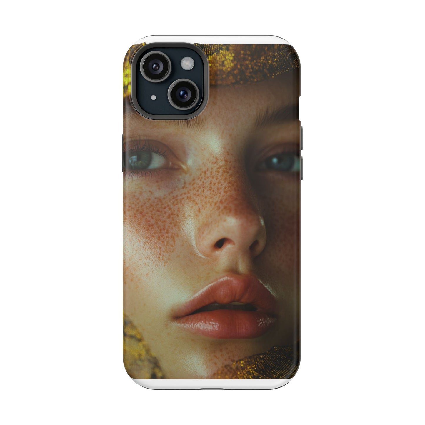 Phone Case - Close Up Girl with Freckles Photography Magnetic Tough Cases
