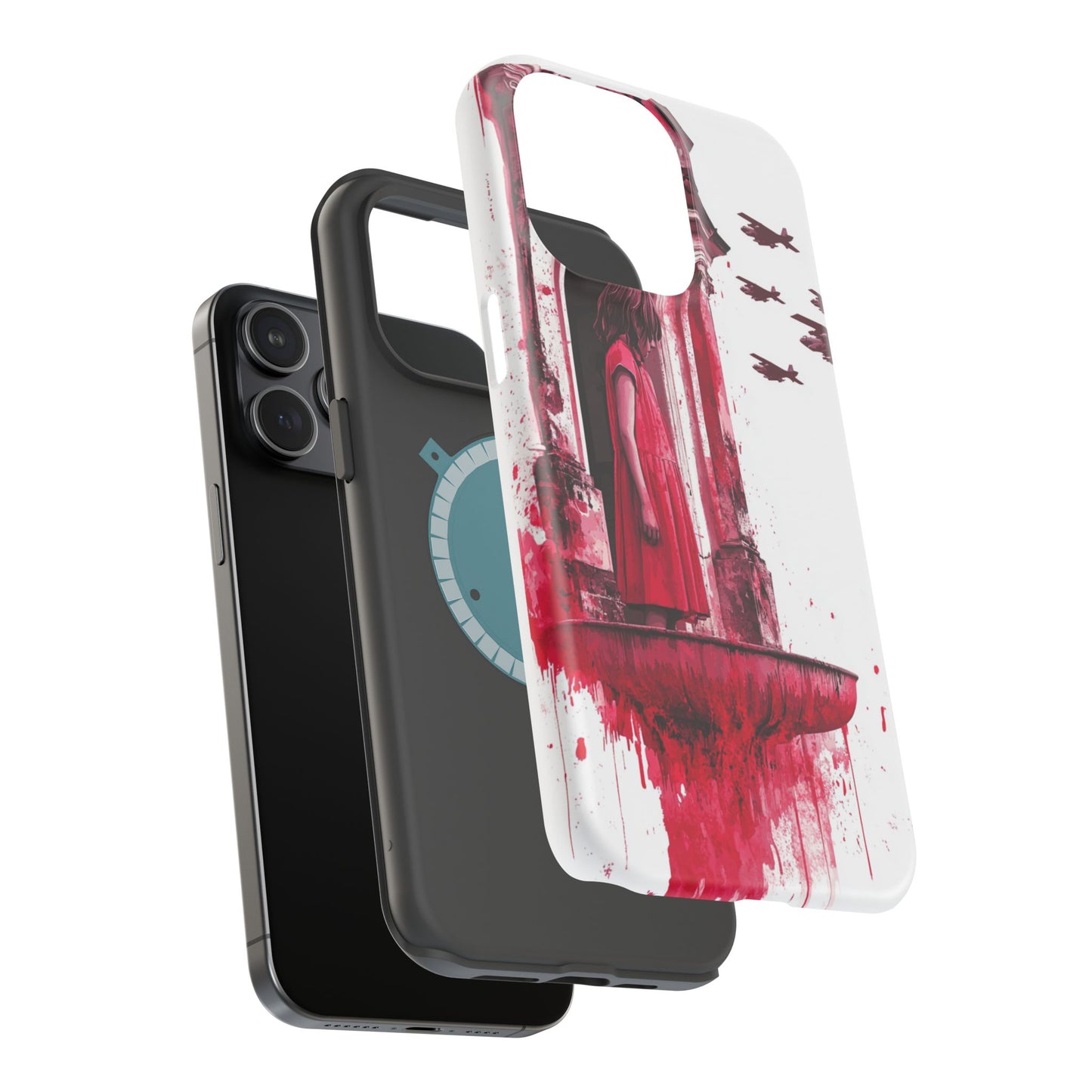 Luxurious MagSafe® Compatible iPhone Case - "Resilience in Ruins" by Moxie-Jay