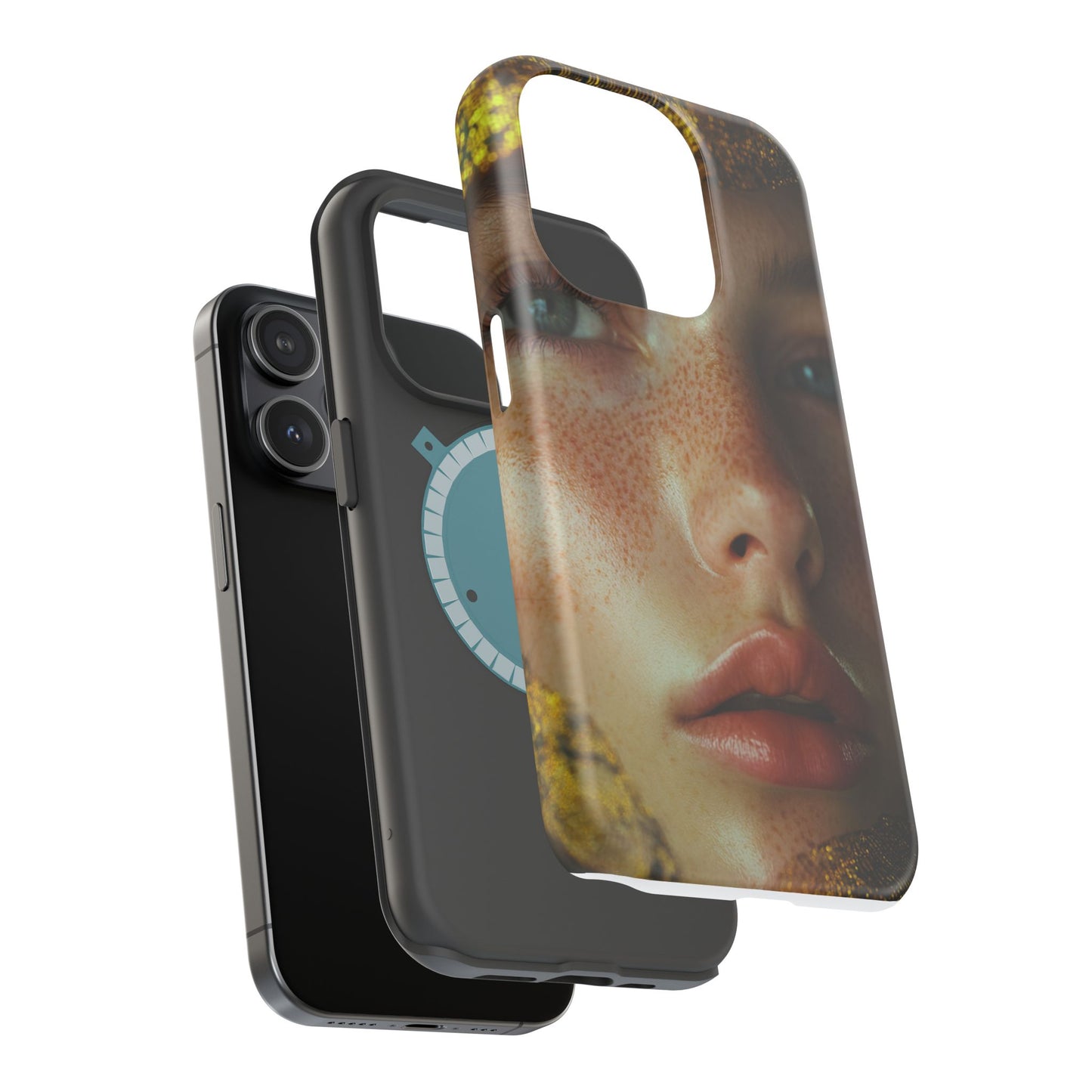 Phone Case - Close Up Girl with Freckles Photography Magnetic Tough Cases