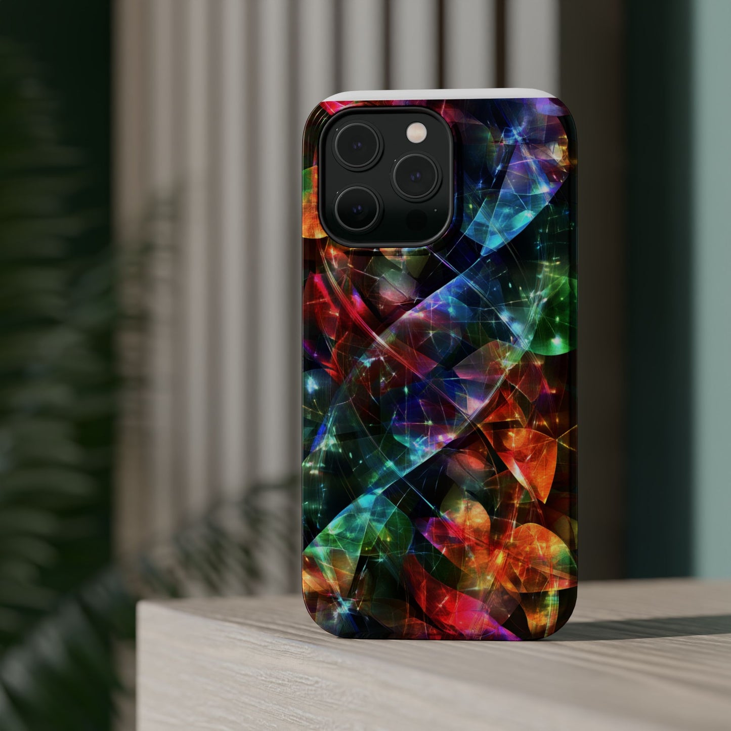iPhone Case with Neon Colors Art by Moxie-Jay
