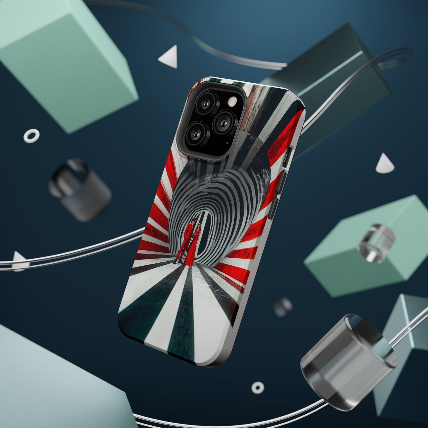Cosmic Vortex" Luxury Magnetic Wireless Charging iPhone Case by Moxie Jay
