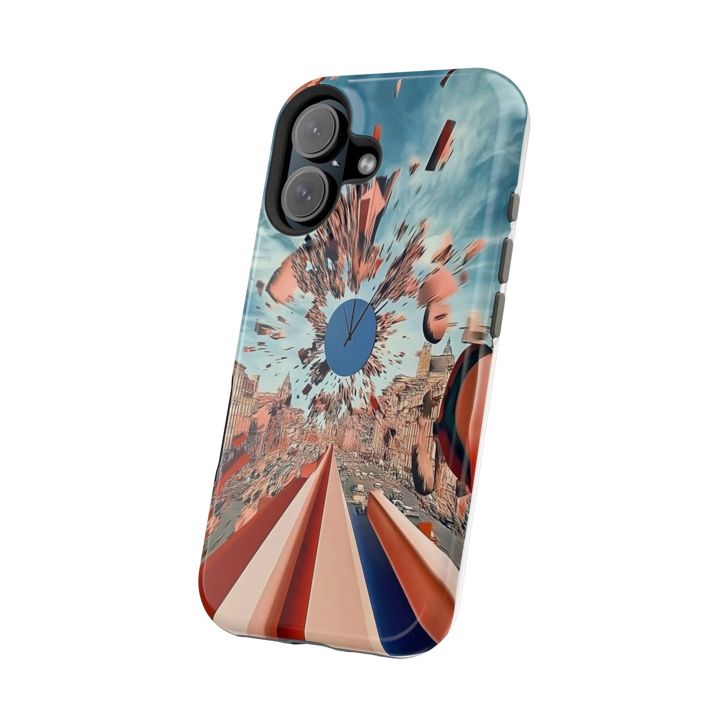 Phone Case with 'World at 10000 MPH' Art by Moxie Jay