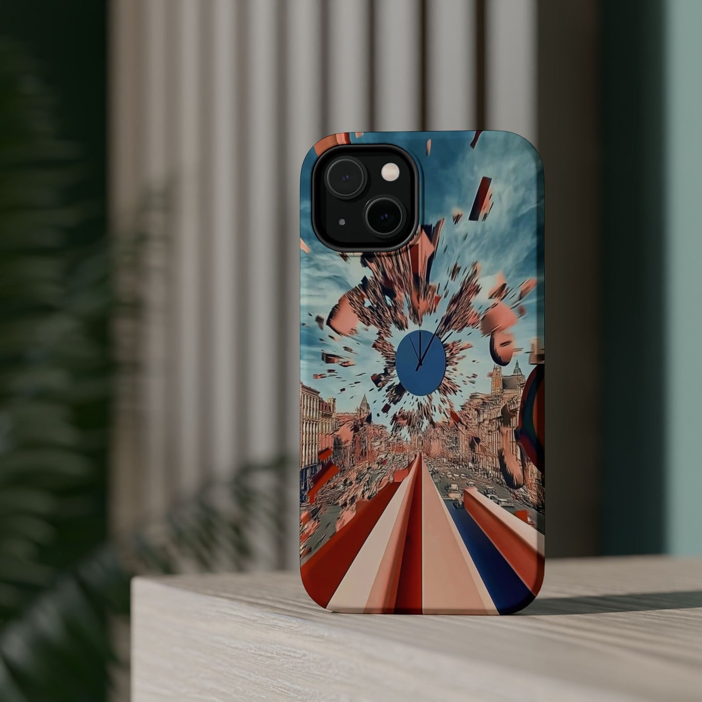 Phone Case with 'World at 10000 MPH' Art by Moxie Jay