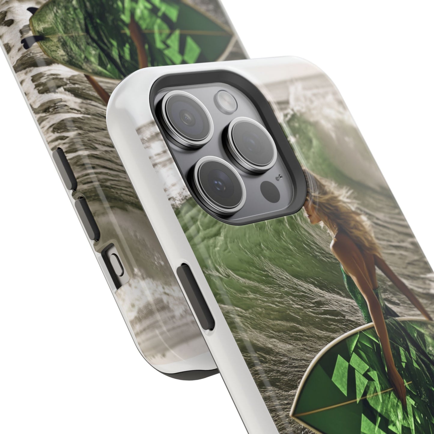 Surf's Up Chic" Luxury Magnetic Wireless Charging iPhone Case by Moxie Jay