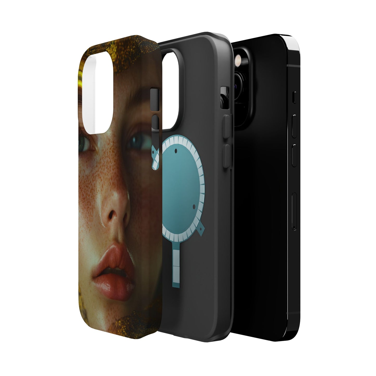 Phone Case - Close Up Girl with Freckles Photography Magnetic Tough Cases