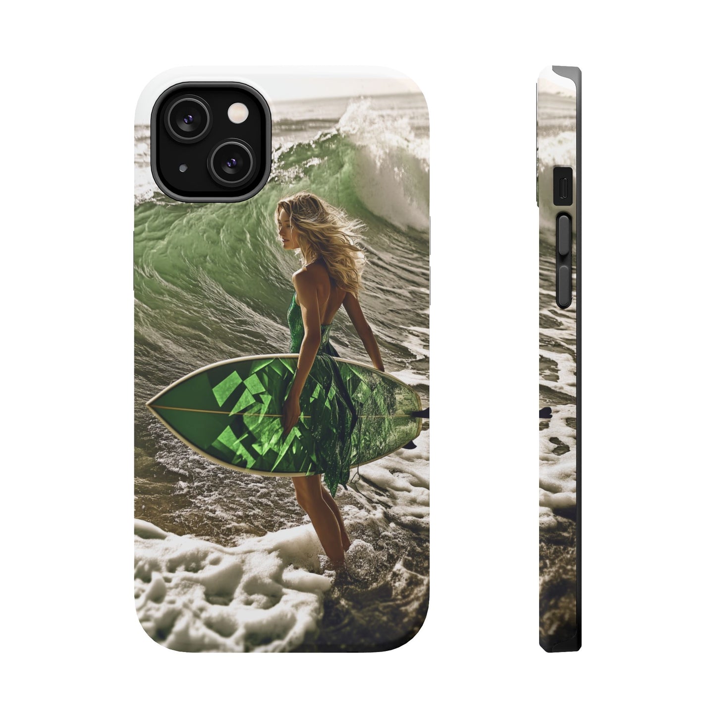 Surf's Up Chic" Luxury Magnetic Wireless Charging iPhone Case by Moxie Jay