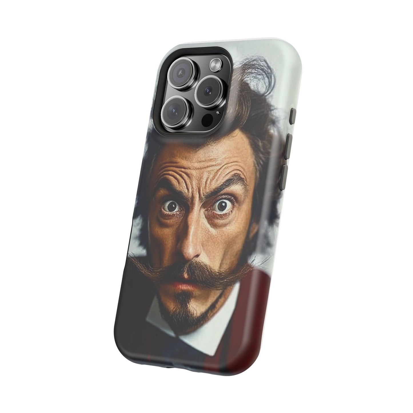 Luxurious Magnetic Wireless Charging Tough iPhone Case - “Close-Up Salvador Dali” by Moxie-Jay