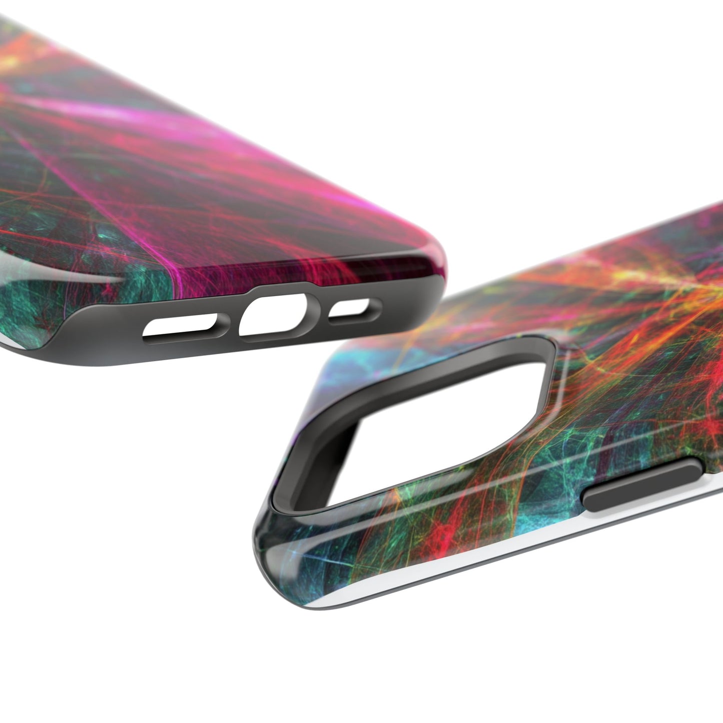 Luxurious Magnetic Wireless Charging Tough iPhone Case - “Trippy Starburst” by Moxie-Jay
