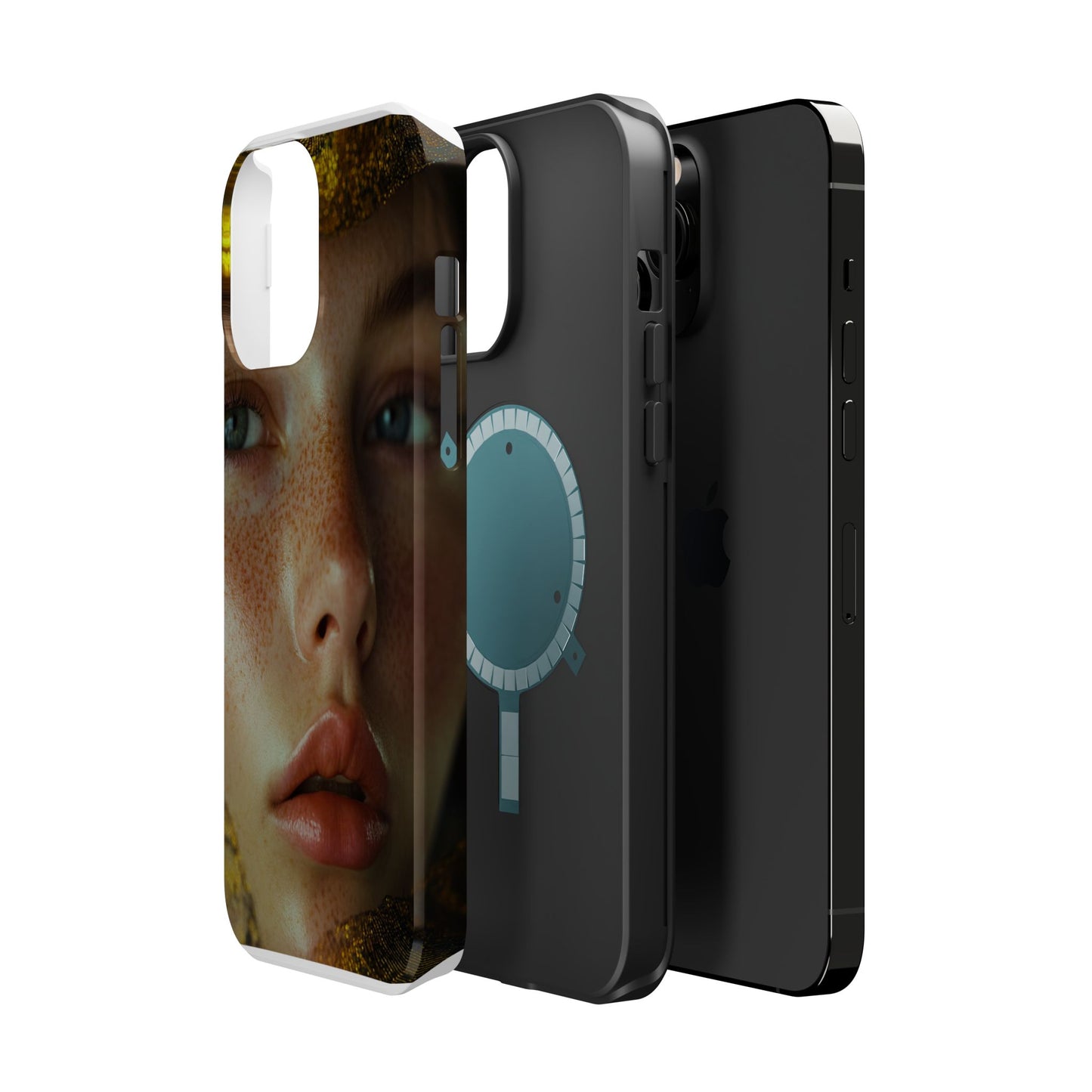 Phone Case - Close Up Girl with Freckles Photography Magnetic Tough Cases
