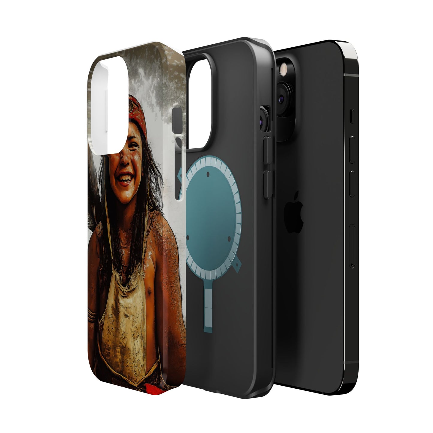 Luxurious Magnetic Wireless Charging Tough iPhone Case - Native Heritage Art by Moxie-Jay