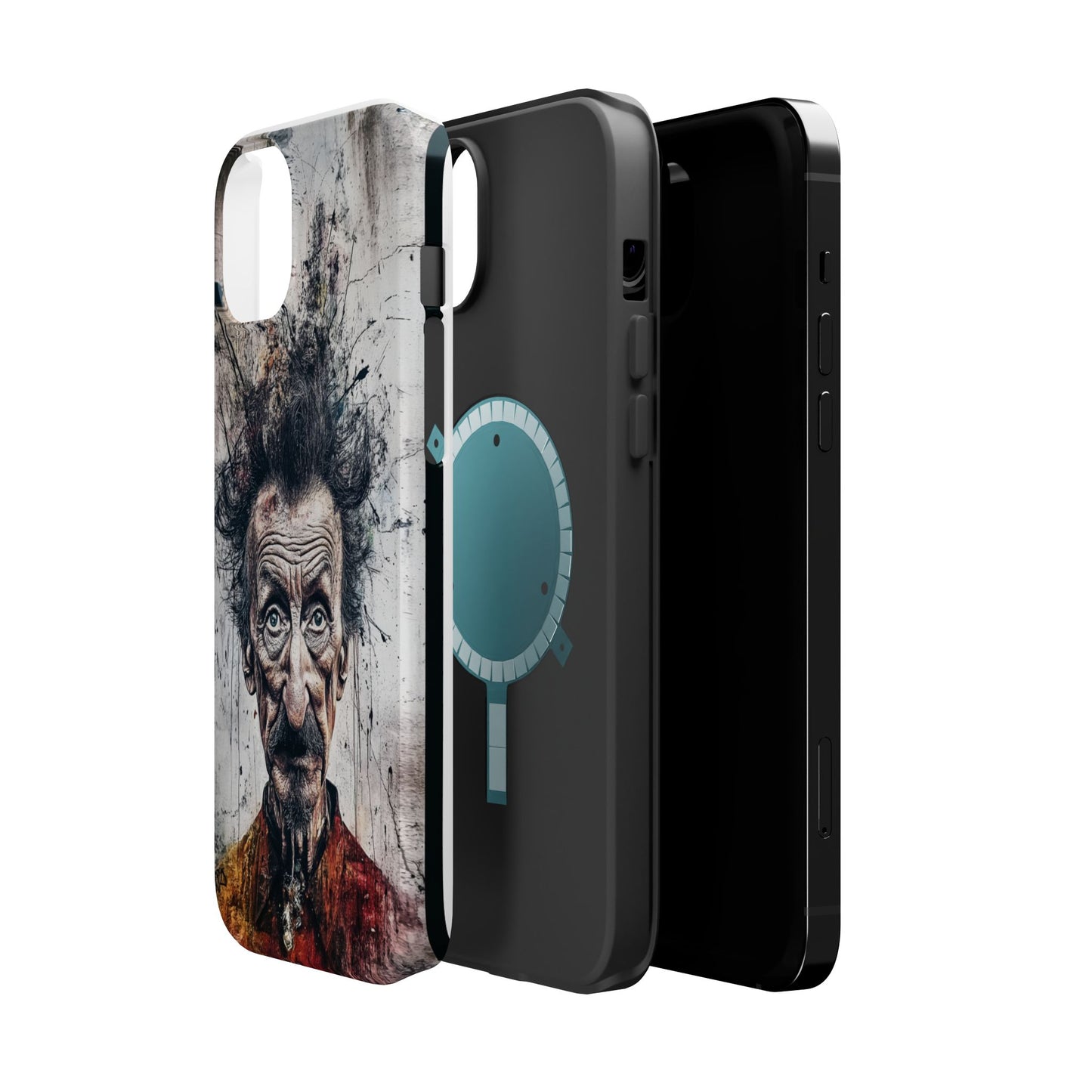 Luxurious Magnetic Wireless Charging Tough iPhone Case - "Demonic Dali" by Moxie-Jay