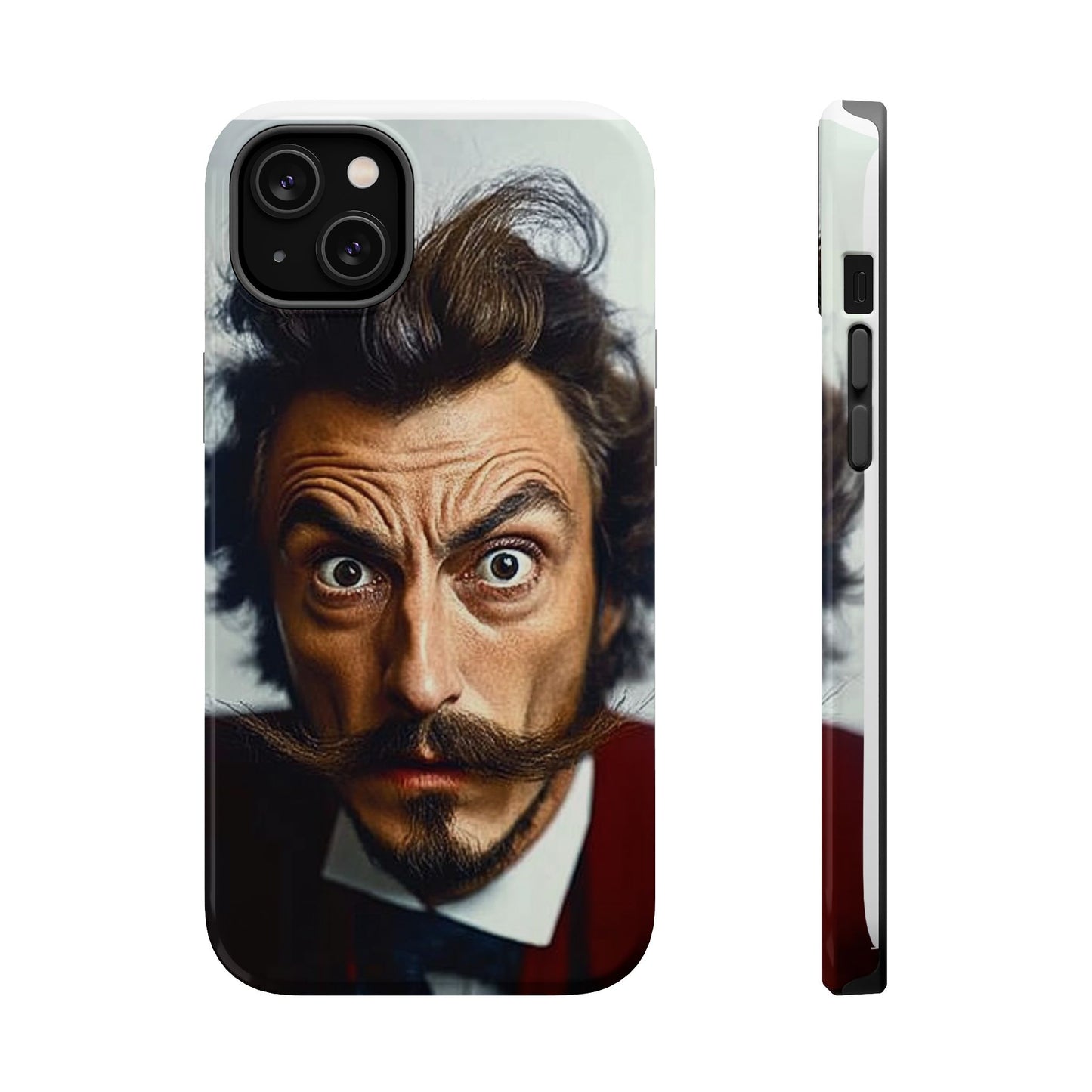 Luxurious Magnetic Wireless Charging Tough iPhone Case - “Close-Up Salvador Dali” by Moxie-Jay