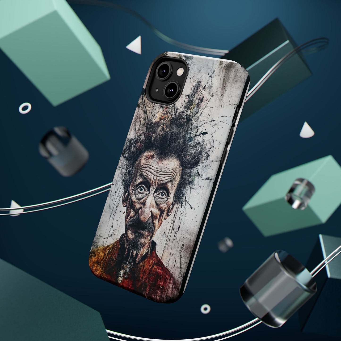 Luxurious Magnetic Wireless Charging Tough iPhone Case - "Demonic Dali" by Moxie-Jay