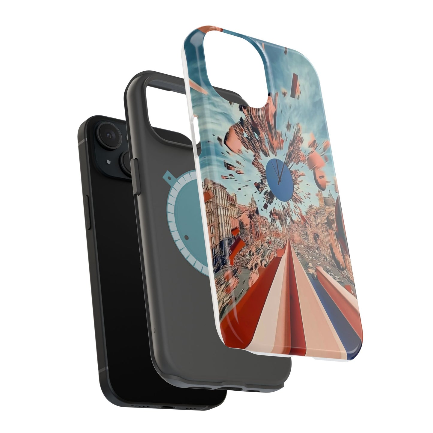 Phone Case with 'World at 10000 MPH' Art by Moxie Jay