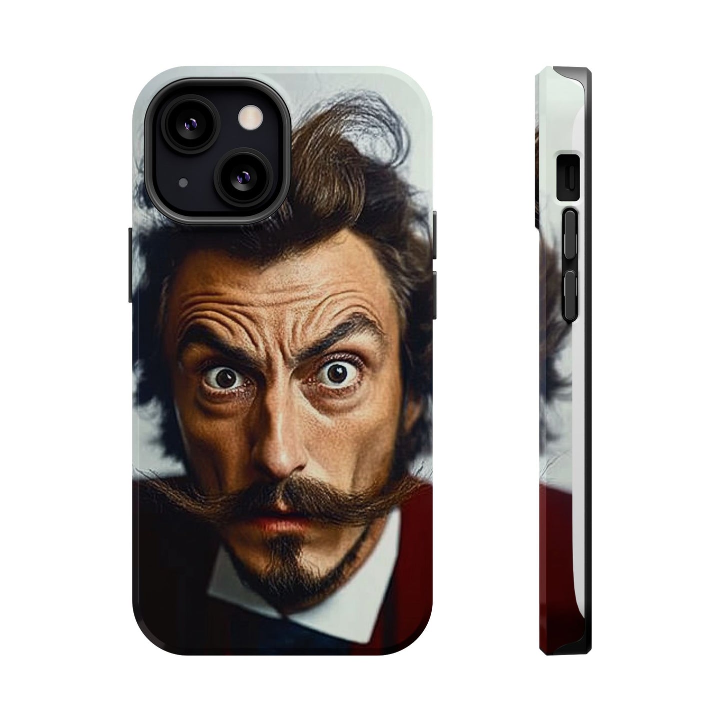 Luxurious Magnetic Wireless Charging Tough iPhone Case - “Close-Up Salvador Dali” by Moxie-Jay