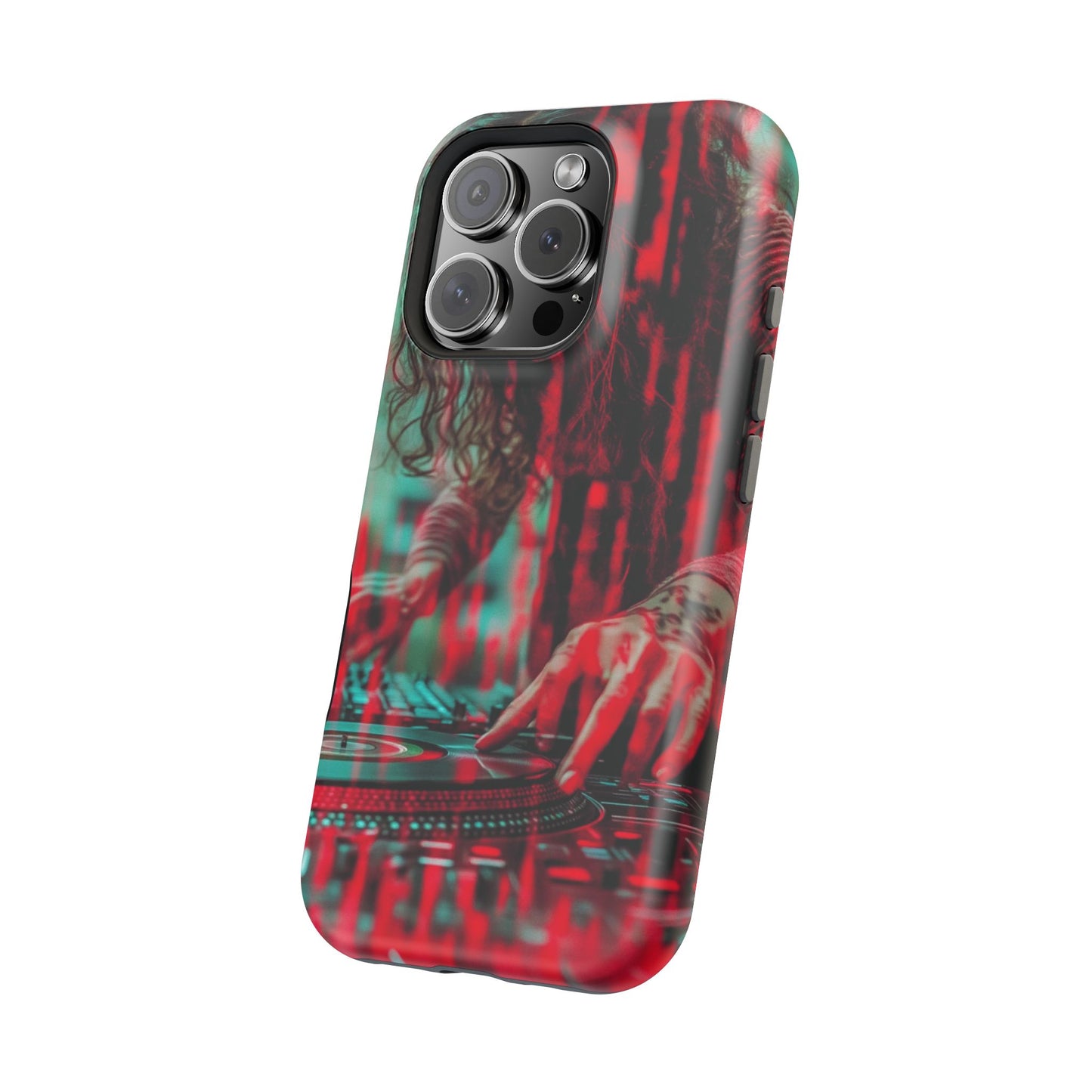 "Vinyl Virtuoso" Luxury Magnetic Wireless Charging iPhone Case by Moxie Jay