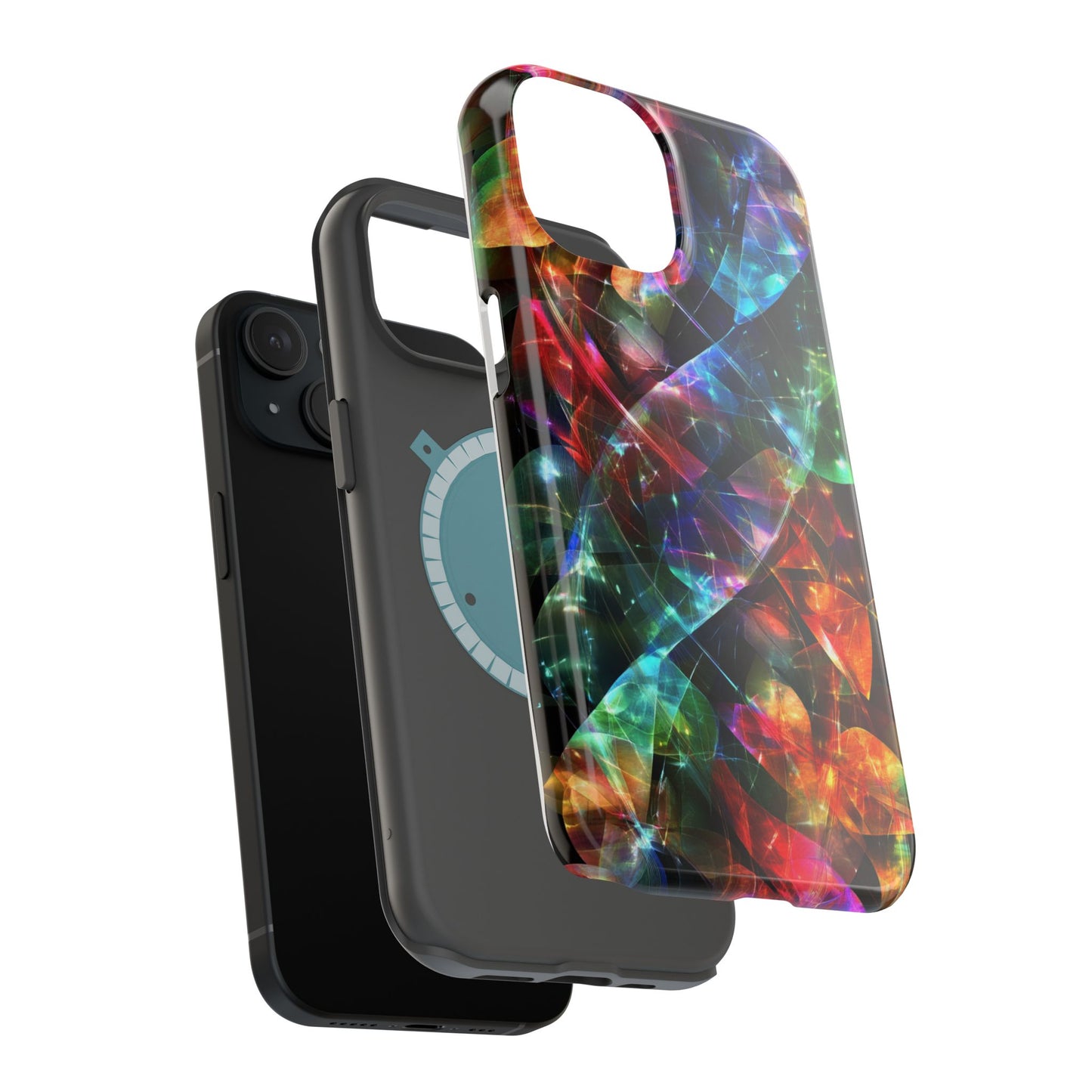 iPhone Case with Neon Colors Art by Moxie-Jay
