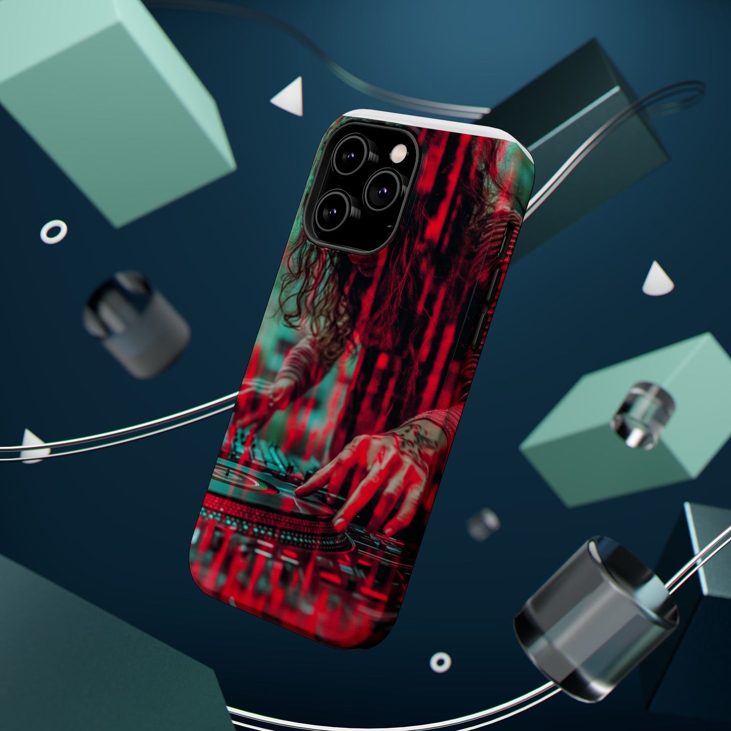 "Vinyl Virtuoso" Luxury Magnetic Wireless Charging iPhone Case by Moxie Jay