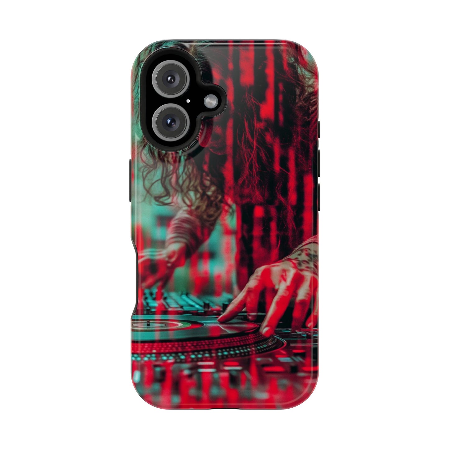 "Vinyl Virtuoso" Luxury Magnetic Wireless Charging iPhone Case by Moxie Jay