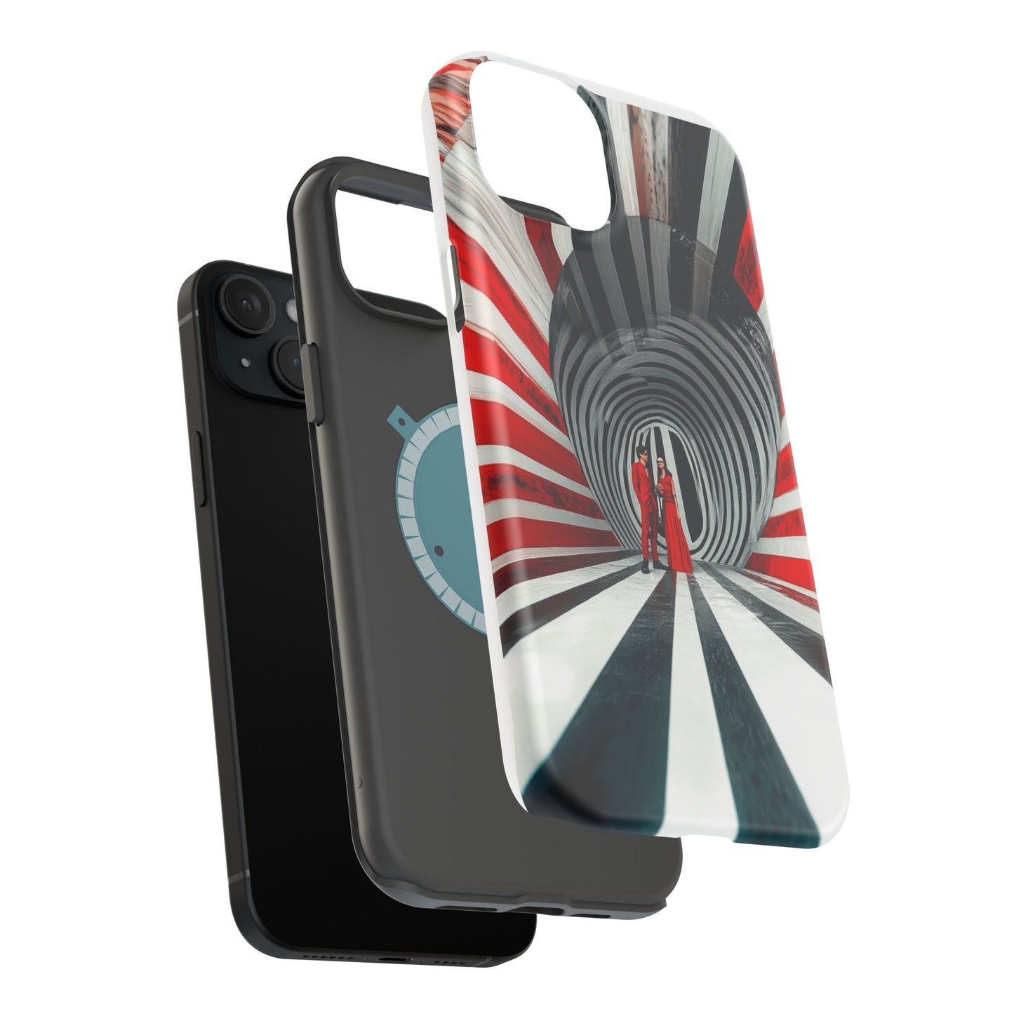 Cosmic Vortex" Luxury Magnetic Wireless Charging iPhone Case by Moxie Jay