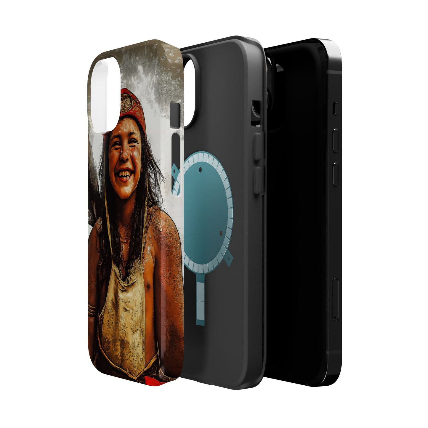 Luxurious Magnetic Wireless Charging Tough iPhone Case - Native Heritage Art by Moxie-Jay