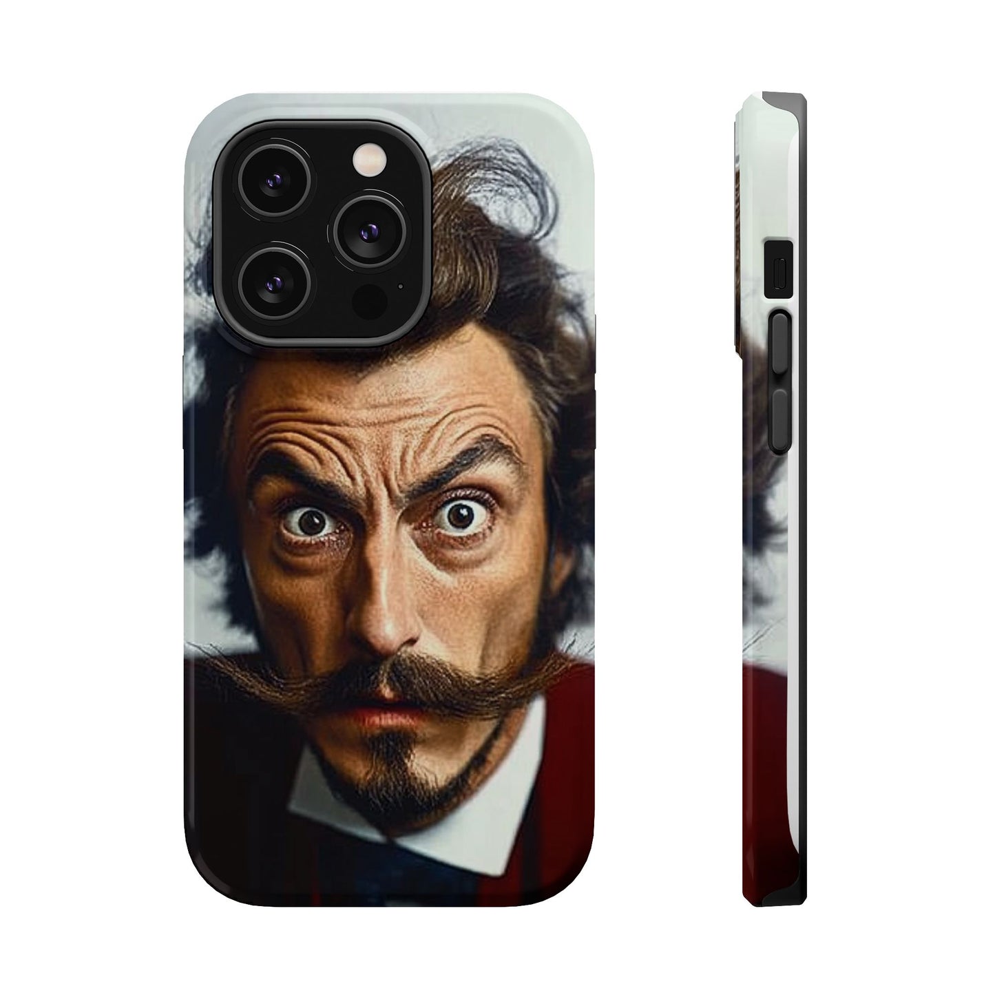 Luxurious Magnetic Wireless Charging Tough iPhone Case - “Close-Up Salvador Dali” by Moxie-Jay