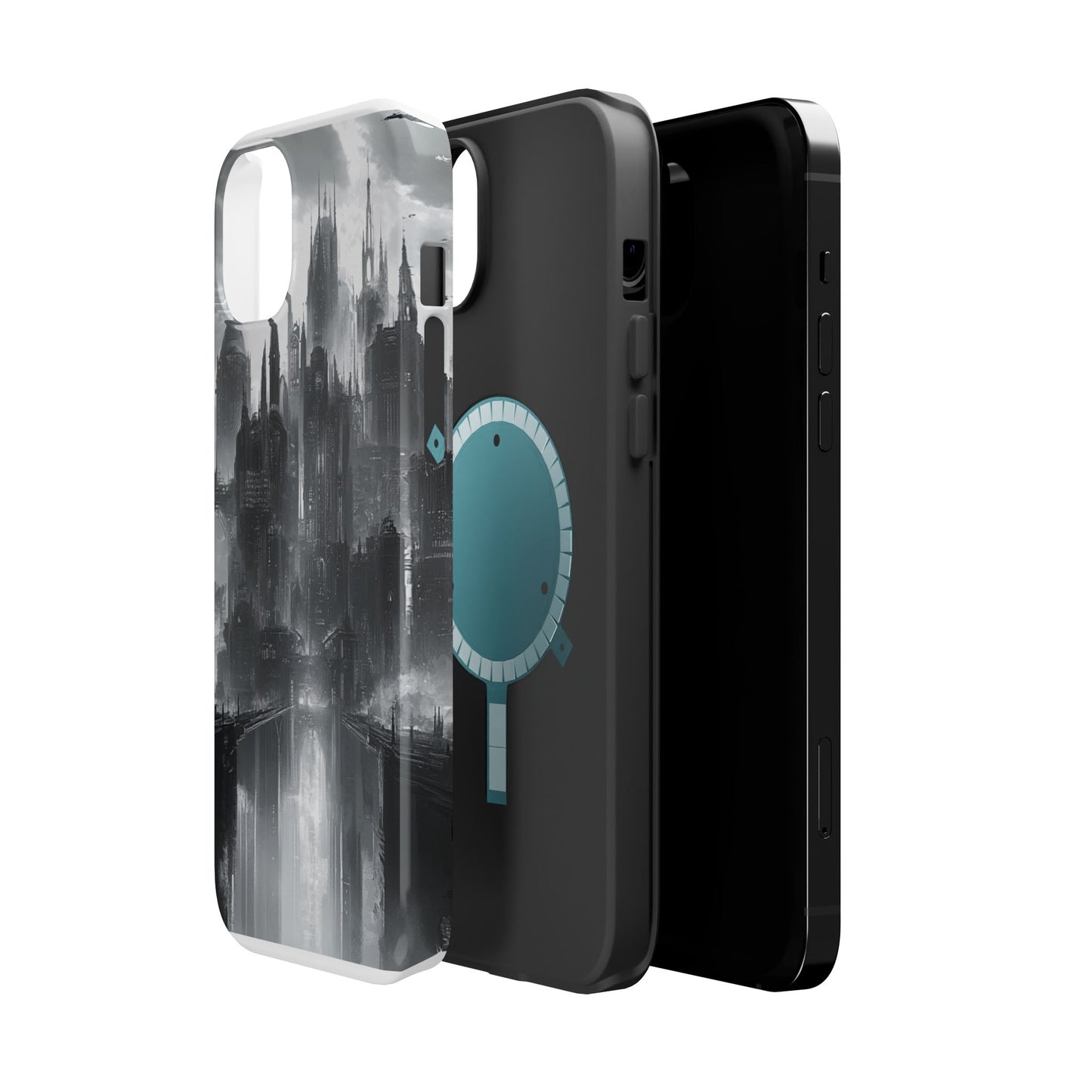 iPhone Magnetic Tough Case - Futuristic Gotham Design by Moxie Jay