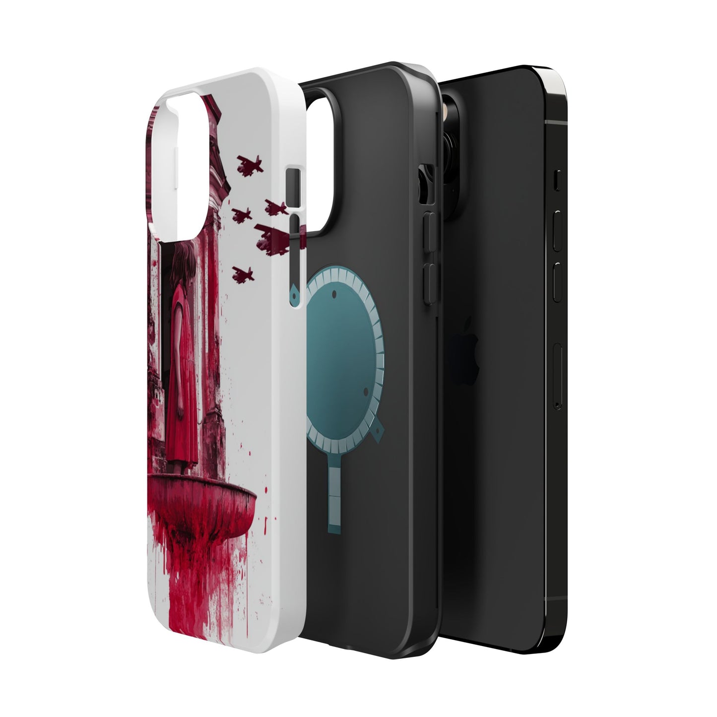 Luxurious MagSafe® Compatible iPhone Case - "Resilience in Ruins" by Moxie-Jay