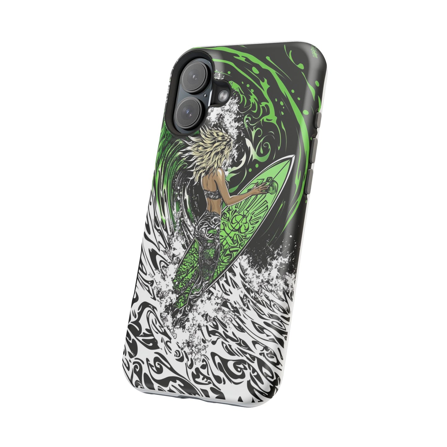 Luxurious Magnetic Wireless Charging Tough iPhone Case - "Surf's Up" by Moxie-Jay