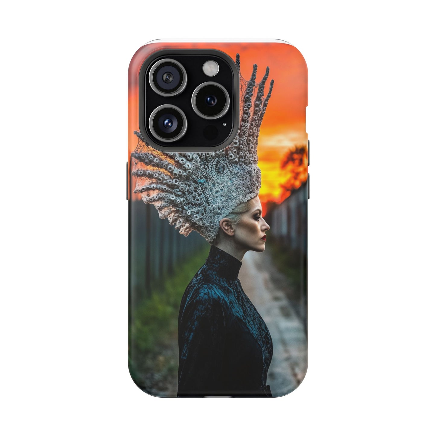 Sunset Goddess" Magnetic Wireless Charging iPhone Case by Moxie Jay