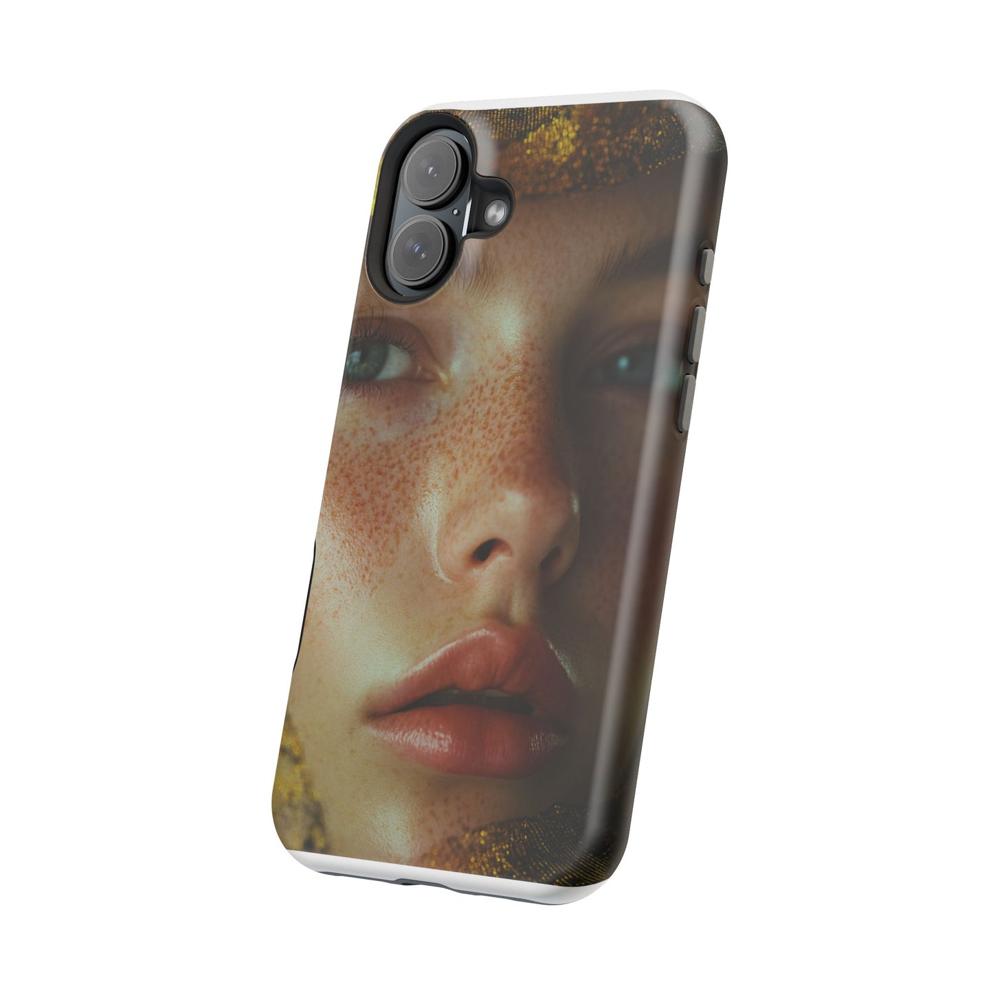 Phone Case - Close Up Girl with Freckles Photography Magnetic Tough Cases