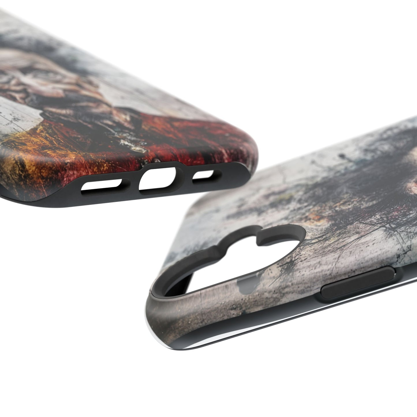 Luxurious Magnetic Wireless Charging Tough iPhone Case - "Demonic Dali" by Moxie-Jay