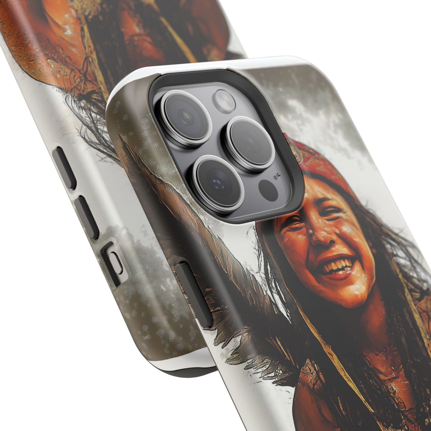 Luxurious Magnetic Wireless Charging Tough iPhone Case - Native Heritage Art by Moxie-Jay