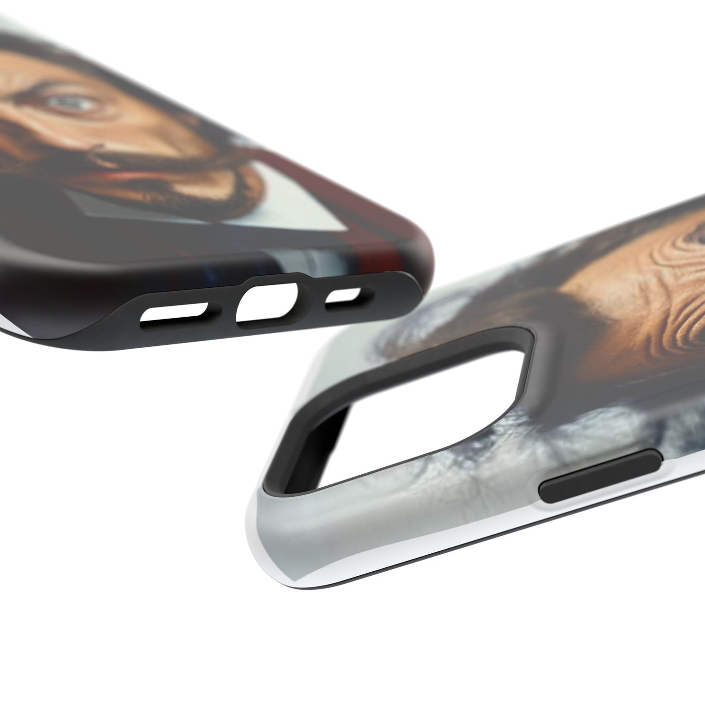 Luxurious Magnetic Wireless Charging Tough iPhone Case - “Close-Up Salvador Dali” by Moxie-Jay