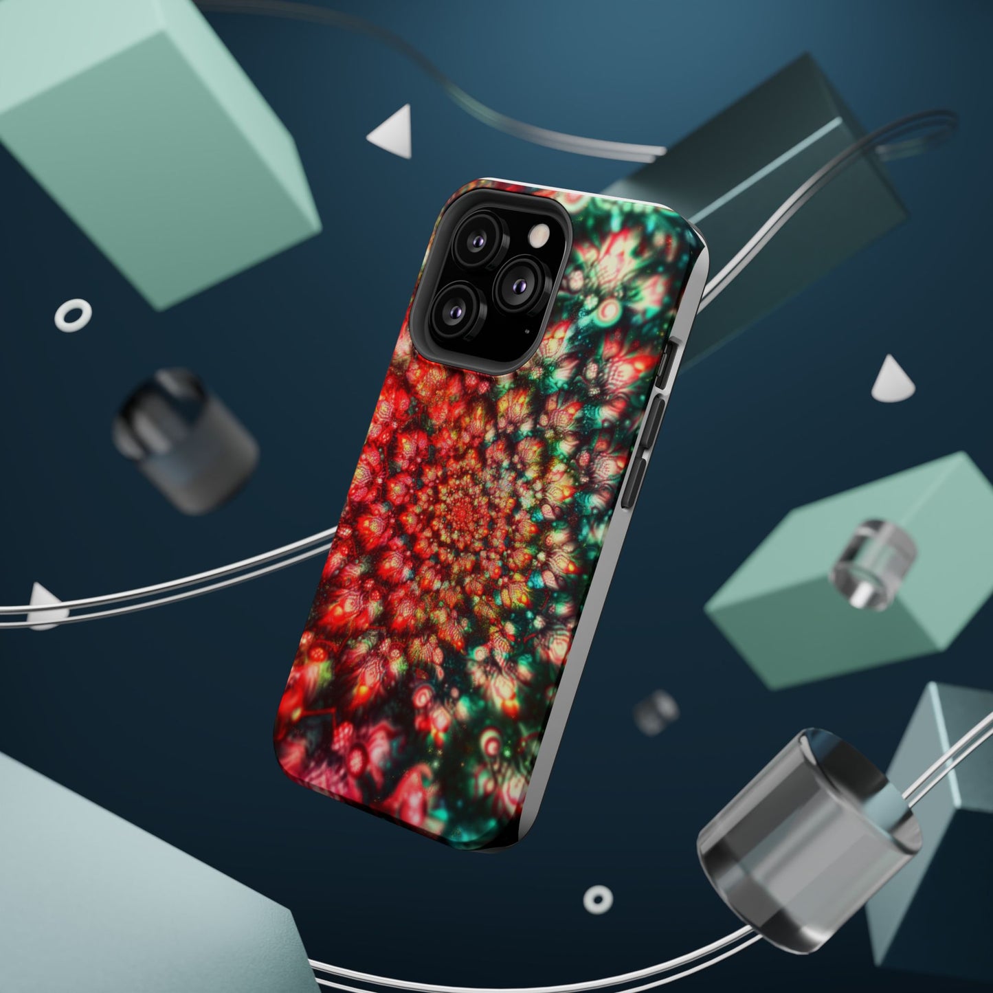 Luxurious Magnetic Wireless Charging Tough iPhone Case - "Psychedelic Dreams" by Moxie-Jay