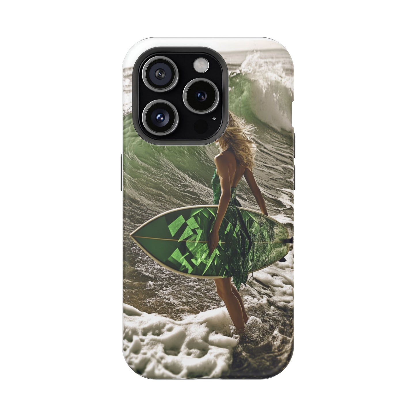 Surf's Up Chic" Luxury Magnetic Wireless Charging iPhone Case by Moxie Jay
