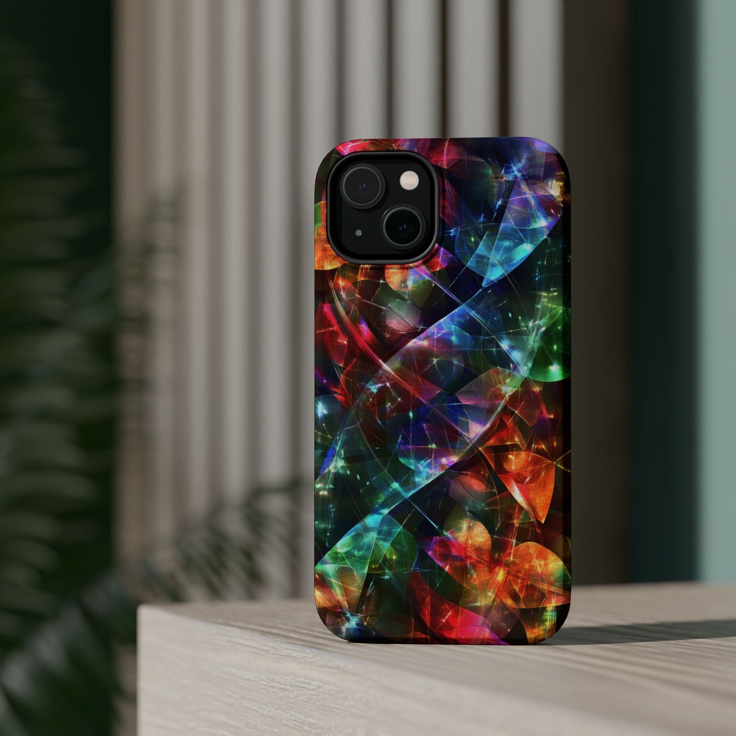 iPhone Case with Neon Colors Art by Moxie-Jay