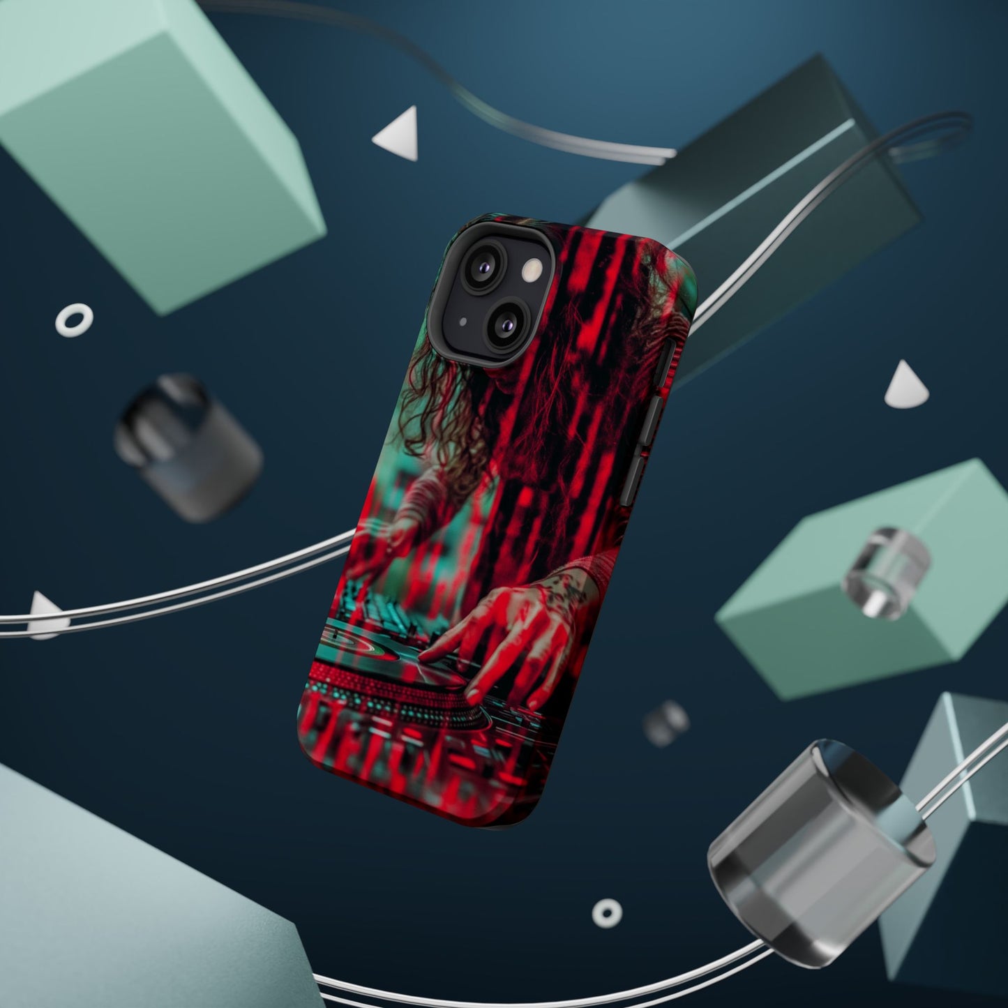 "Vinyl Virtuoso" Luxury Magnetic Wireless Charging iPhone Case by Moxie Jay