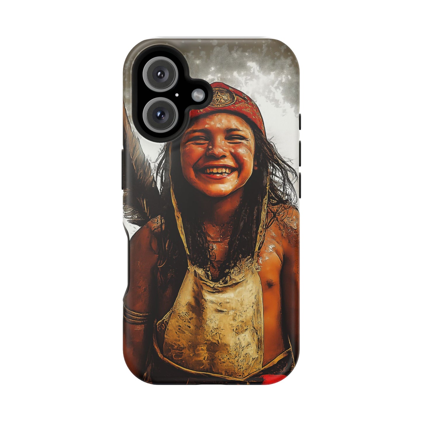 Luxurious Magnetic Wireless Charging Tough iPhone Case - Native Heritage Art by Moxie-Jay