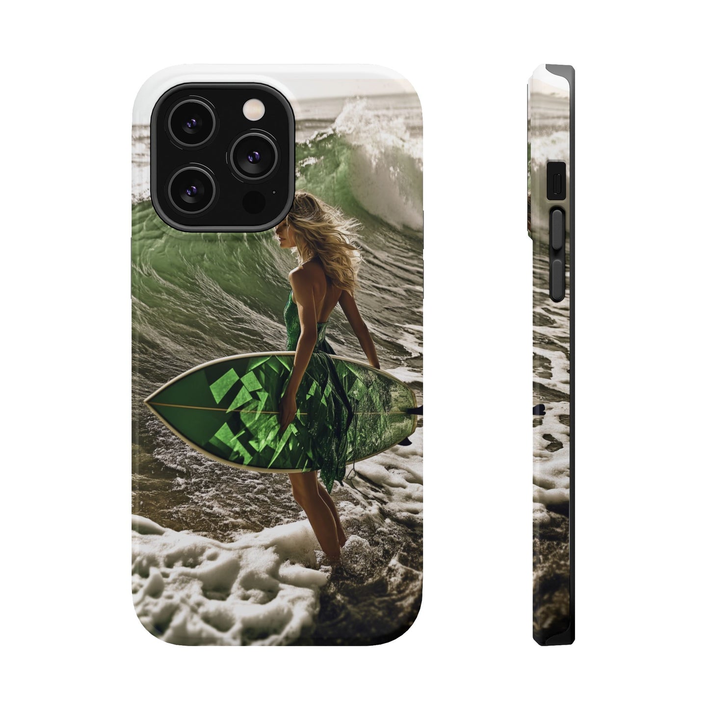 Surf's Up Chic" Luxury Magnetic Wireless Charging iPhone Case by Moxie Jay