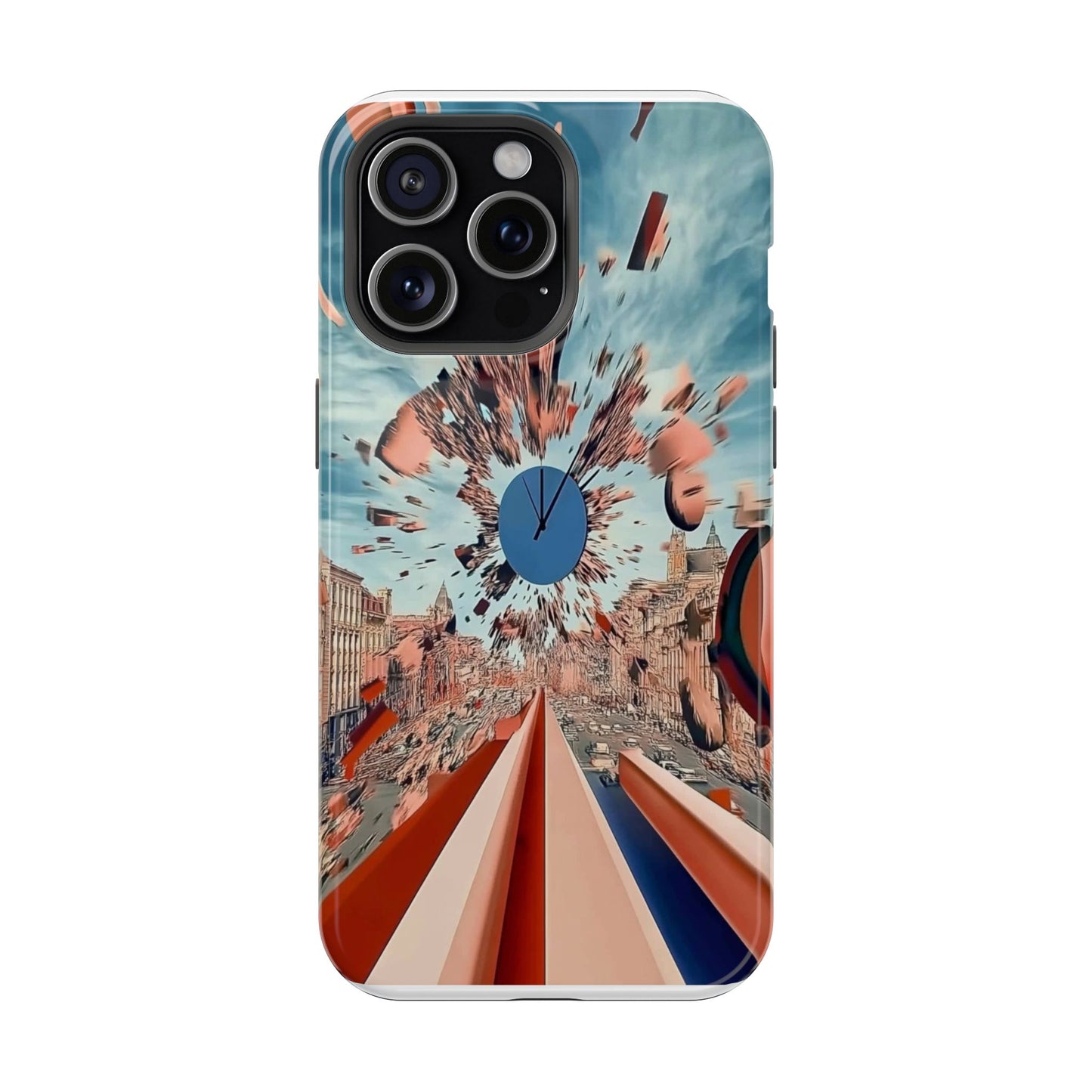 Phone Case with 'World at 10000 MPH' Art by Moxie Jay