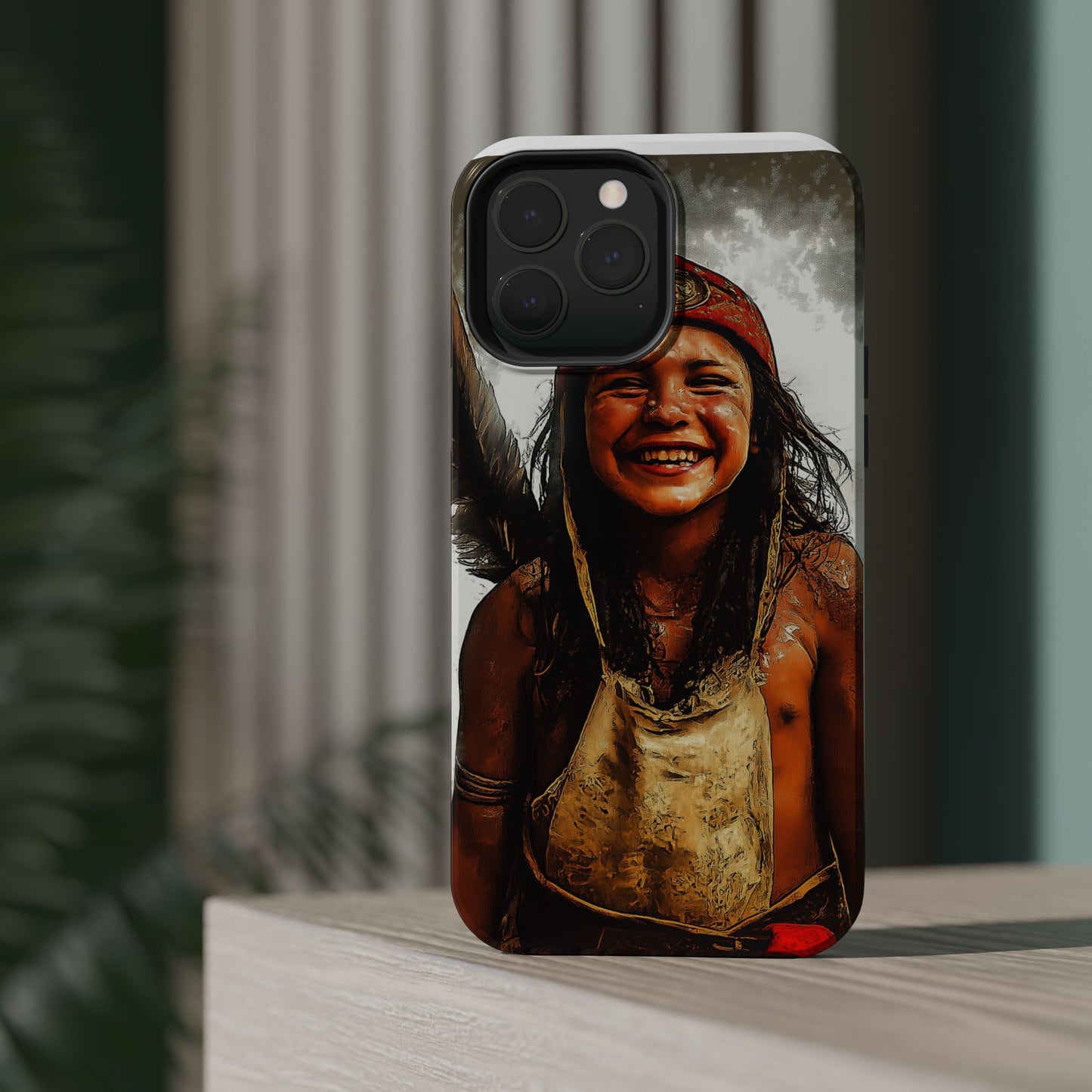 Luxurious Magnetic Wireless Charging Tough iPhone Case - Native Heritage Art by Moxie-Jay