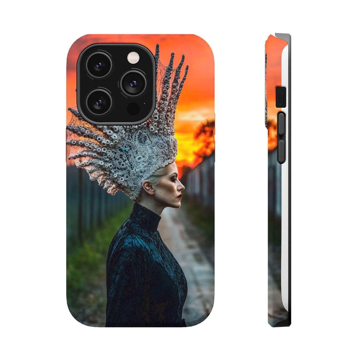 Sunset Goddess" Magnetic Wireless Charging iPhone Case by Moxie Jay