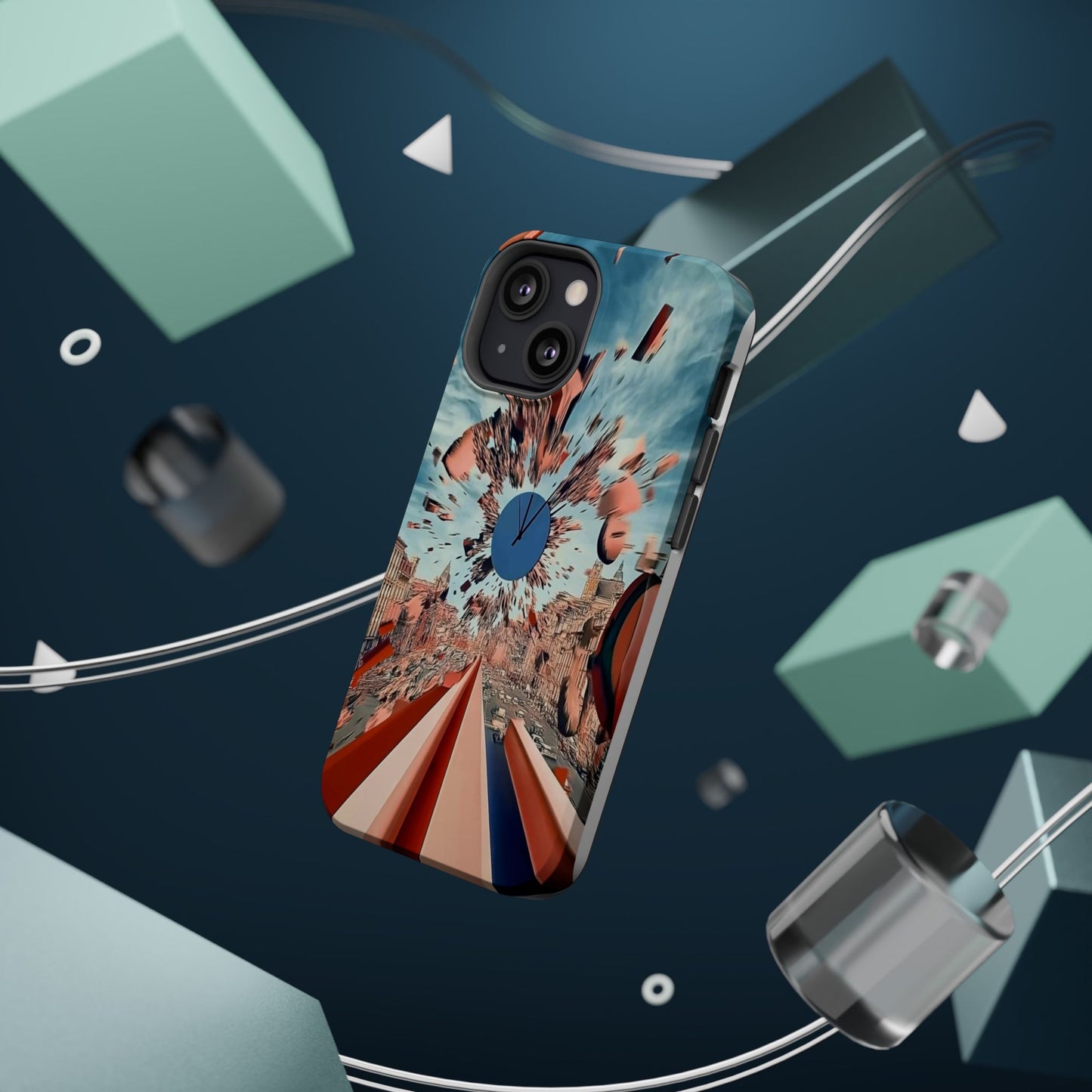 Phone Case with 'World at 10000 MPH' Art by Moxie Jay