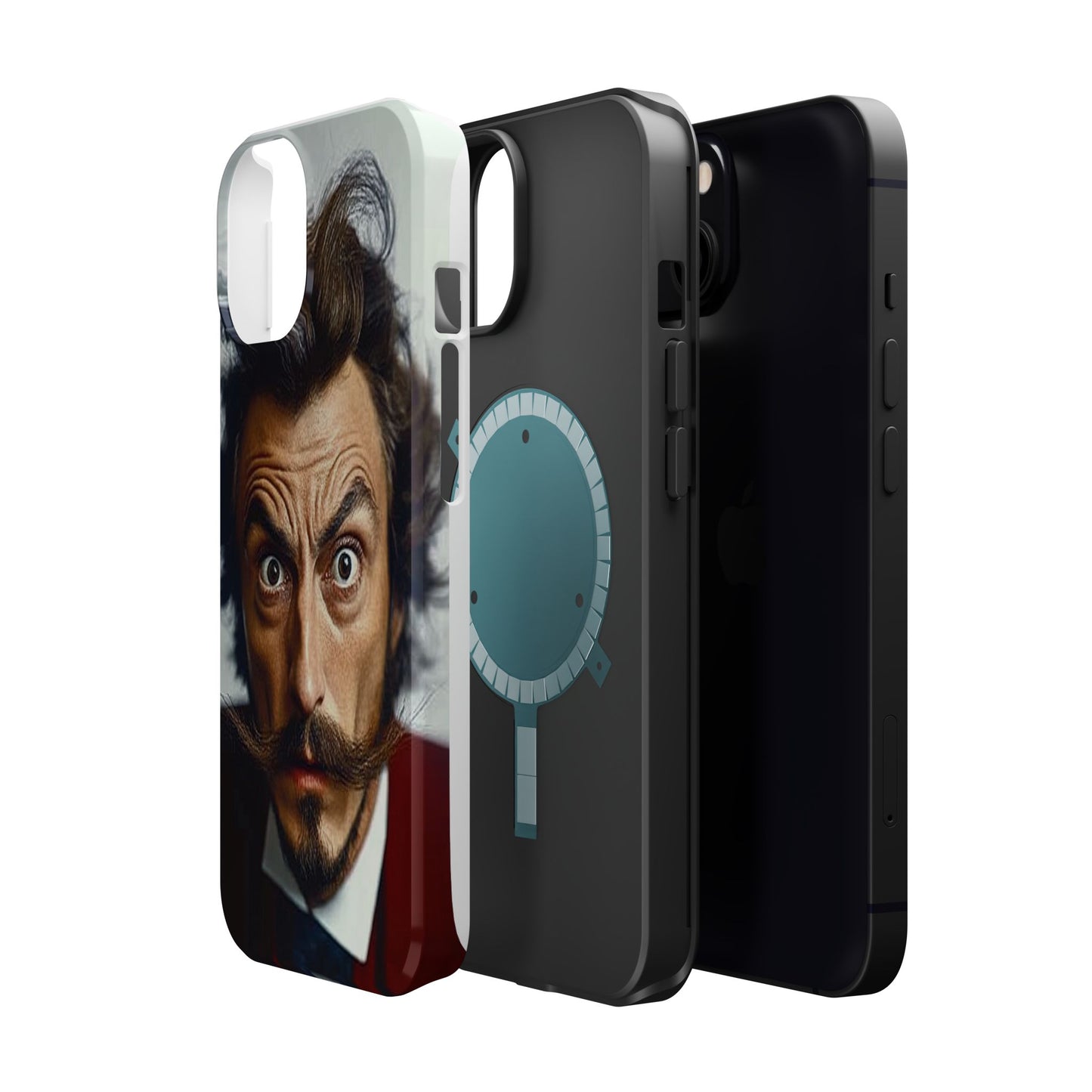 Luxurious Magnetic Wireless Charging Tough iPhone Case - “Close-Up Salvador Dali” by Moxie-Jay