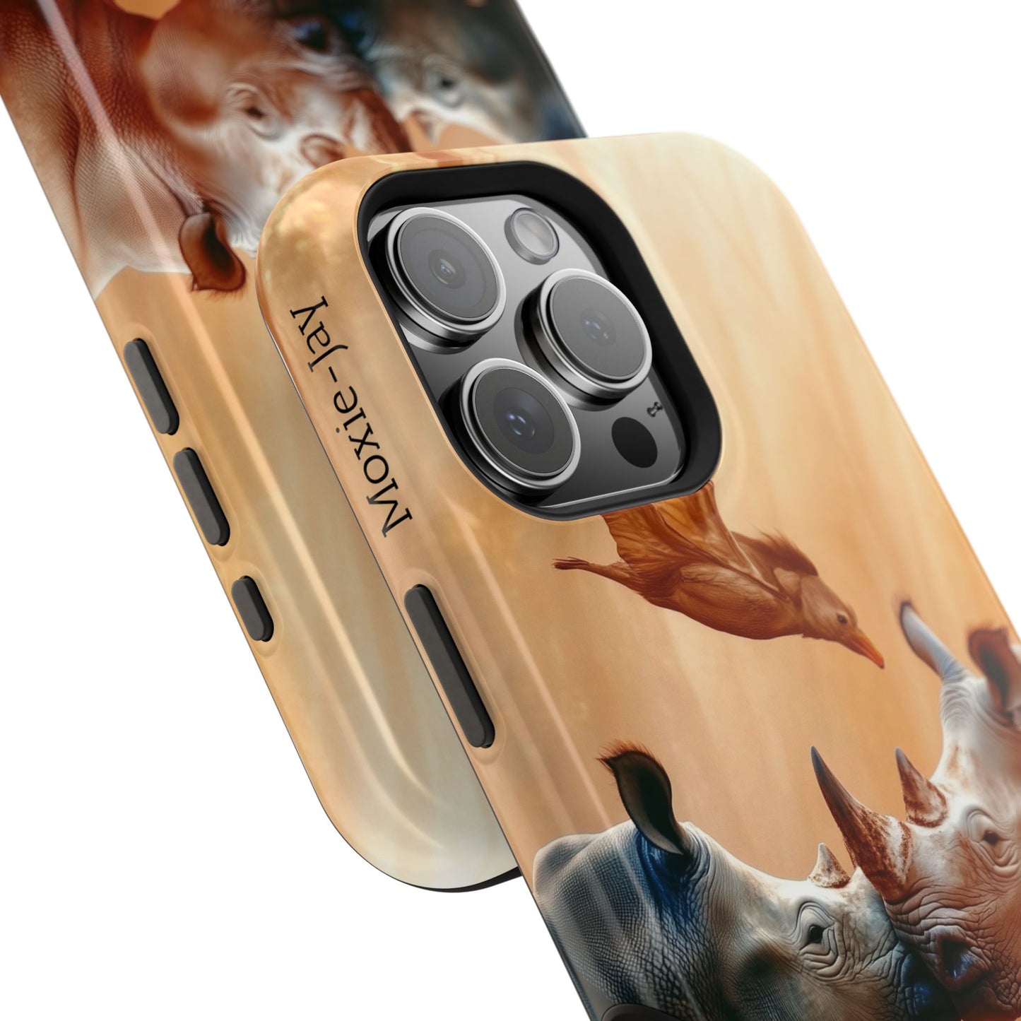 Wildlife Love Rhino Phone Case - Magnetic Tough Case with Nature Design