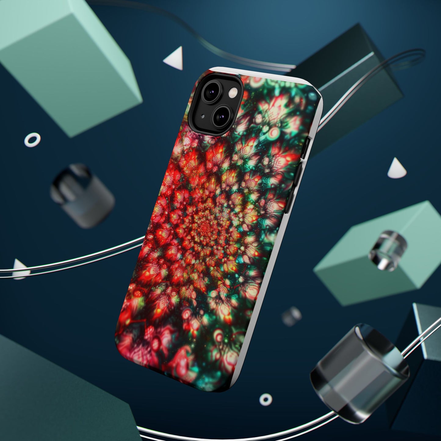 Luxurious Magnetic Wireless Charging Tough iPhone Case - "Psychedelic Dreams" by Moxie-Jay