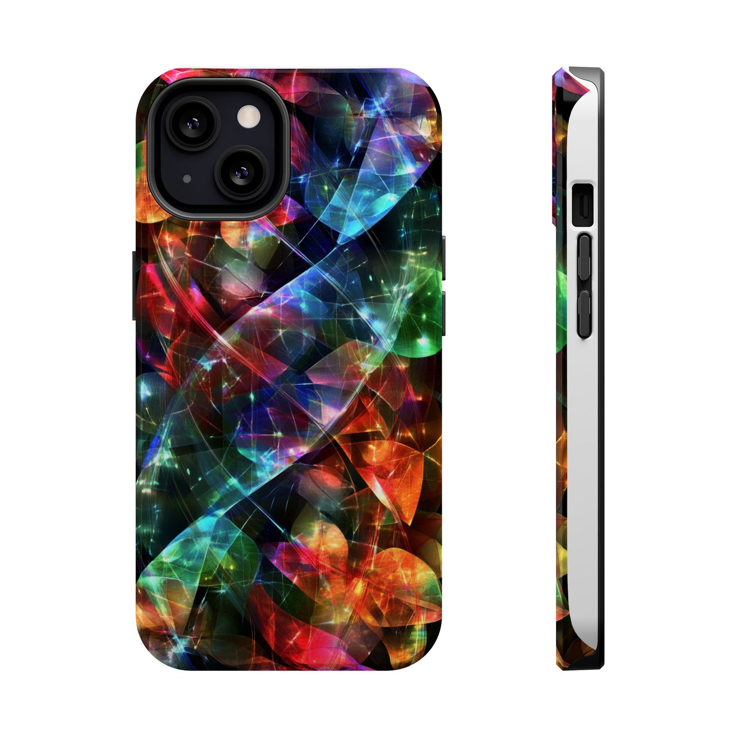 iPhone Case with Neon Colors Art by Moxie-Jay